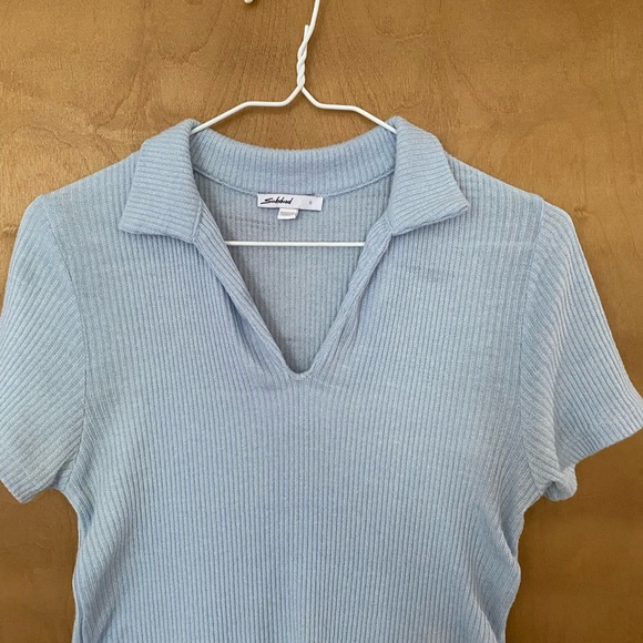 Subdued | V-Neck Collar Knit Top S - Picture 5 of 9